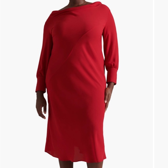 NWT Pari Passu Millie Bias Red Women's Dress D18 - Picture 2 of 5